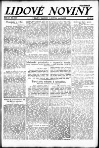 Lidov noviny z 7.5.1923, edice 1, strana 1