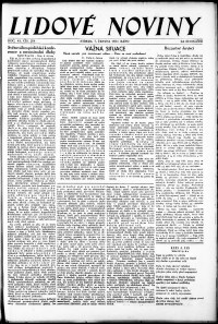 Lidov noviny z 7.6.1933, edice 1, strana 1