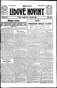 Lidov noviny z 7.7.1917, edice 1, strana 1