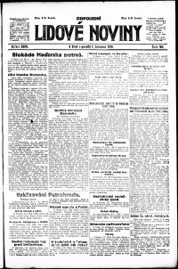 Lidov noviny z 7.7.1919, edice 2, strana 1