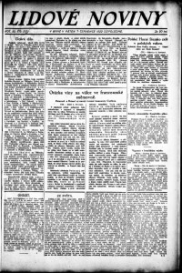 Lidov noviny z 7.7.1922, edice 2, strana 1