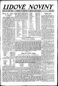 Lidov noviny z 7.8.1920, edice 1, strana 1