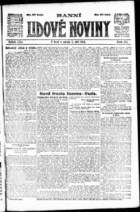 Lidov noviny z 7.9.1918, edice 1, strana 1