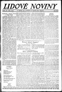 Lidov noviny z 7.9.1921, edice 1, strana 1