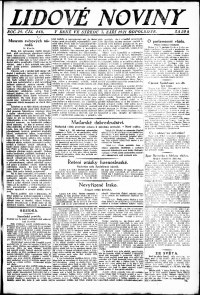 Lidov noviny z 7.9.1921, edice 2, strana 1