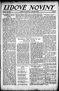 Lidov noviny z 7.9.1922, edice 1, strana 1