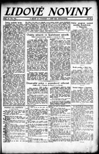 Lidov noviny z 7.9.1922, edice 2, strana 1