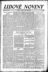 Lidov noviny z 7.9.1923, edice 1, strana 1