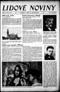 Lidov noviny z 7.9.1931, edice 2, strana 1