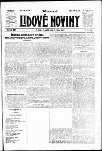 Lidov noviny z 7.10.1917, edice 1, strana 1