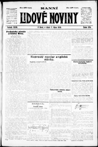 Lidov noviny z 7.10.1919, edice 1, strana 1