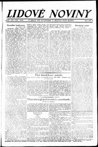 Lidov noviny z 7.10.1920, edice 1, strana 1
