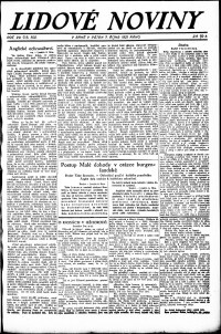 Lidov noviny z 7.10.1921, edice 1, strana 1
