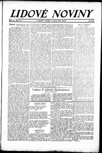 Lidov noviny z 7.10.1923, edice 1, strana 1