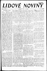 Lidov noviny z 7.10.1929, edice 1, strana 1
