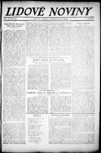 Lidov noviny z 7.12.1921, edice 1, strana 1