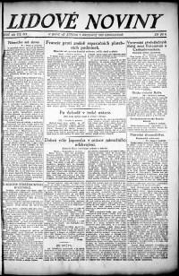 Lidov noviny z 7.12.1921, edice 2, strana 1