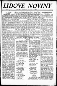 Lidov noviny z 7.12.1922, edice 1, strana 1