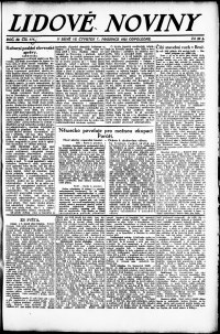 Lidov noviny z 7.12.1922, edice 2, strana 1
