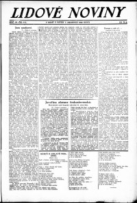 Lidov noviny z 7.12.1923, edice 1, strana 1