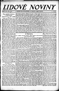 Lidov noviny z 8.1.1920, edice 1, strana 1