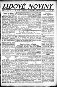Lidov noviny z 8.1.1921, edice 2, strana 1