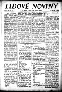 Lidov noviny z 8.1.1924, edice 2, strana 1