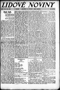Lidov noviny z 8.2.1920, edice 1, strana 1
