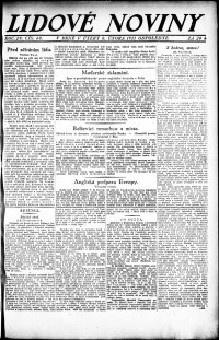 Lidov noviny z 8.2.1921, edice 2, strana 1