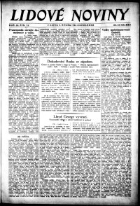Lidov noviny z 8.2.1924, edice 2, strana 1