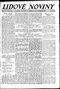 Lidov noviny z 8.3.1921, edice 1, strana 1
