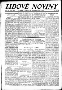 Lidov noviny z 8.3.1921, edice 2, strana 1