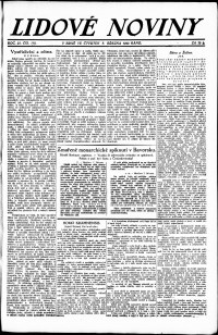 Lidov noviny z 8.3.1923, edice 1, strana 1
