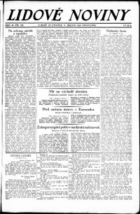 Lidov noviny z 8.3.1923, edice 2, strana 1