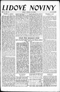 Lidov noviny z 8.3.1933, edice 1, strana 1