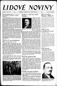 Lidov noviny z 8.3.1933, edice 2, strana 1