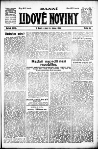 Lidov noviny z 8.4.1919, edice 1, strana 1