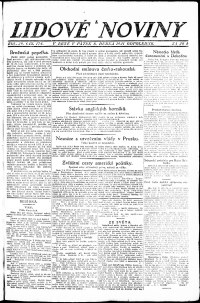 Lidov noviny z 8.4.1921, edice 2, strana 1