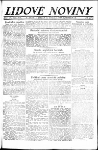 Lidov noviny z 8.4.1921, edice 3, strana 1