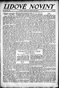 Lidov noviny z 8.4.1922, edice 1, strana 1