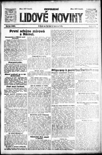 Lidov noviny z 8.5.1919, edice 2, strana 1