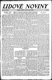 Lidov noviny z 8.5.1923, edice 2, strana 1
