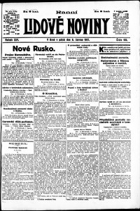 Lidov noviny z 8.6.1917, edice 1, strana 1