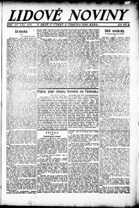 Lidov noviny z 8.6.1920, edice 1, strana 1