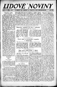 Lidov noviny z 8.6.1921, edice 2, strana 1