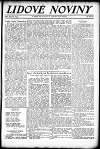 Lidov noviny z 8.6.1922, edice 1, strana 1