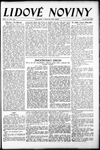 Lidov noviny z 8.6.1933, edice 1, strana 1