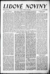 Lidov noviny z 8.6.1934, edice 1, strana 1