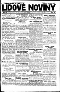 Lidov noviny z 8.7.1917, edice 2, strana 1