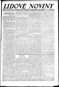 Lidov noviny z 8.7.1920, edice 2, strana 1